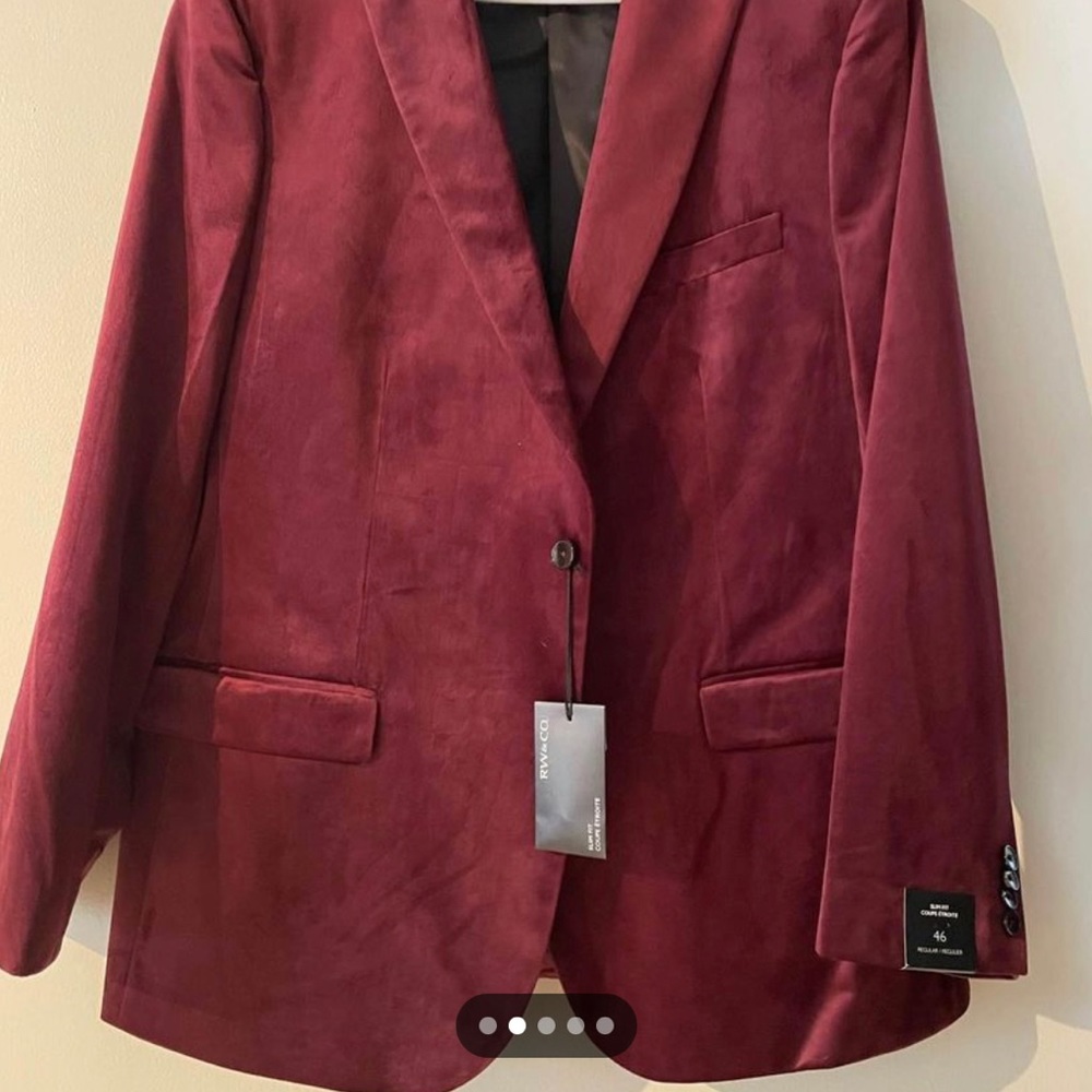 Burgundy Velour Suit